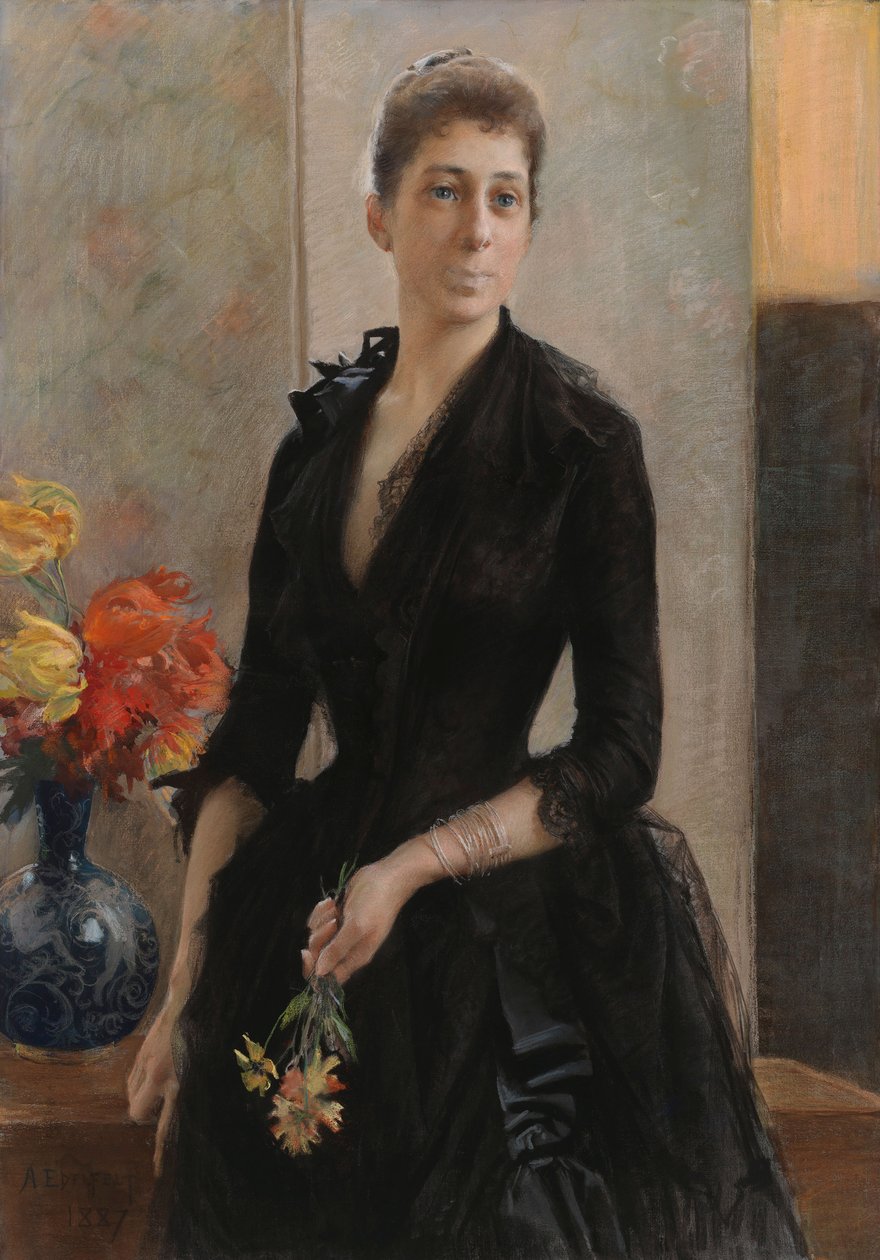 Rouva Weissgerber de Stragewiczin muotokuva, myöhemmin rouva R. Berenger tekijältä Albert Edelfelt