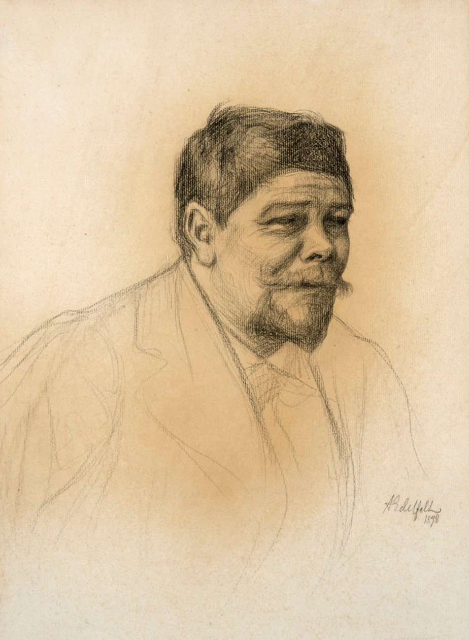 Kuvanveistäjä Robert Stigellin muotokuva tekijältä Albert Edelfelt