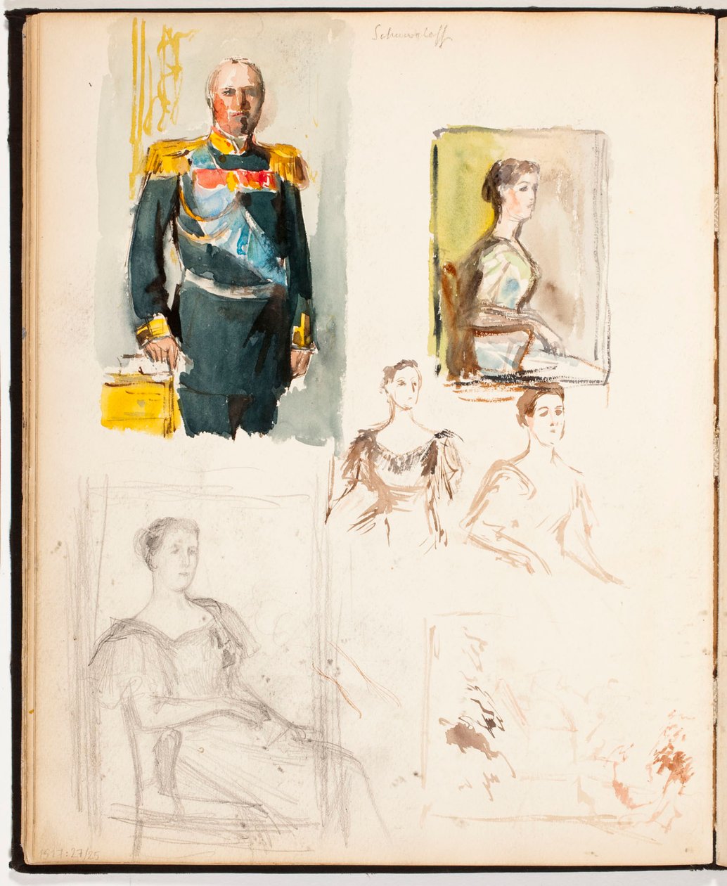 Muotokuvaluonnokset tekijältä Albert Edelfelt