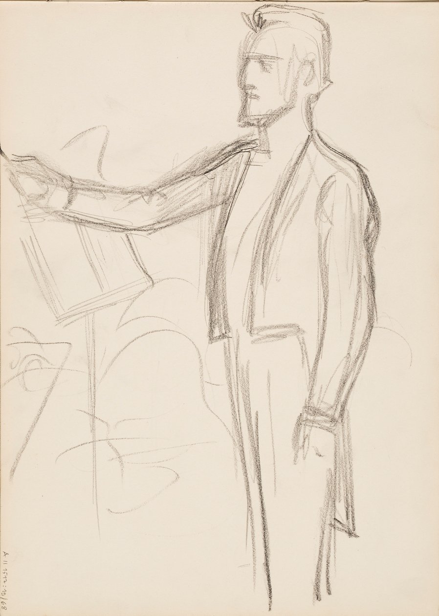 Robert Kajanus, luonnos muotokuvaan tekijältä Albert Edelfelt