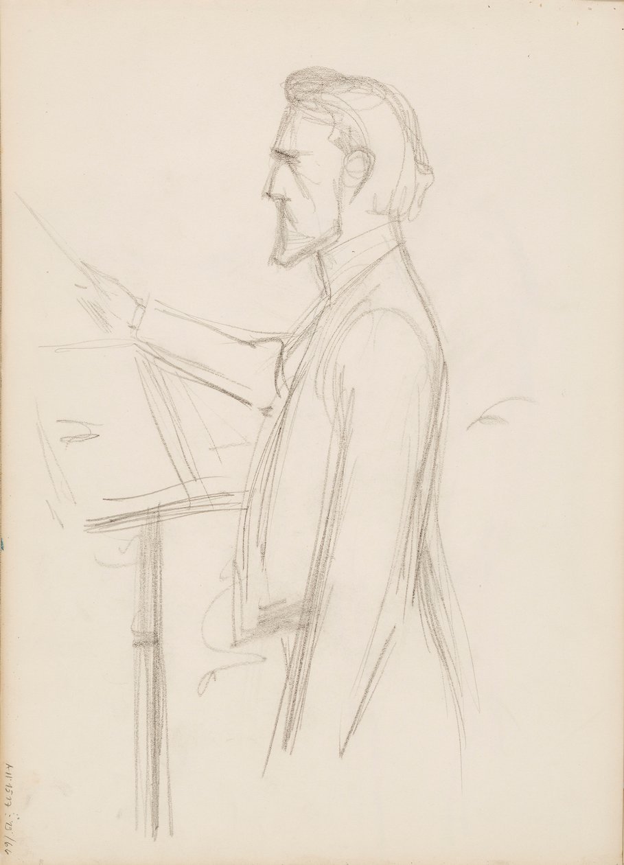 Robert Kajanus, luonnos muotokuvaan tekijältä Albert Edelfelt