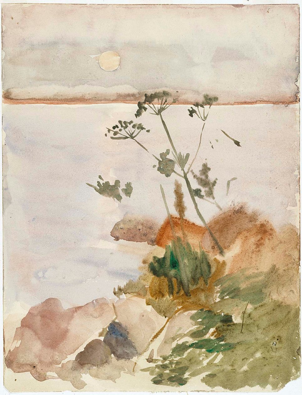 Merenranta kuunvalossa tekijältä Albert Edelfelt
