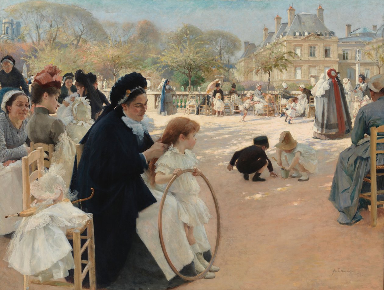 Luxemburgin puisto Pariisissa tekijältä Albert Edelfelt
