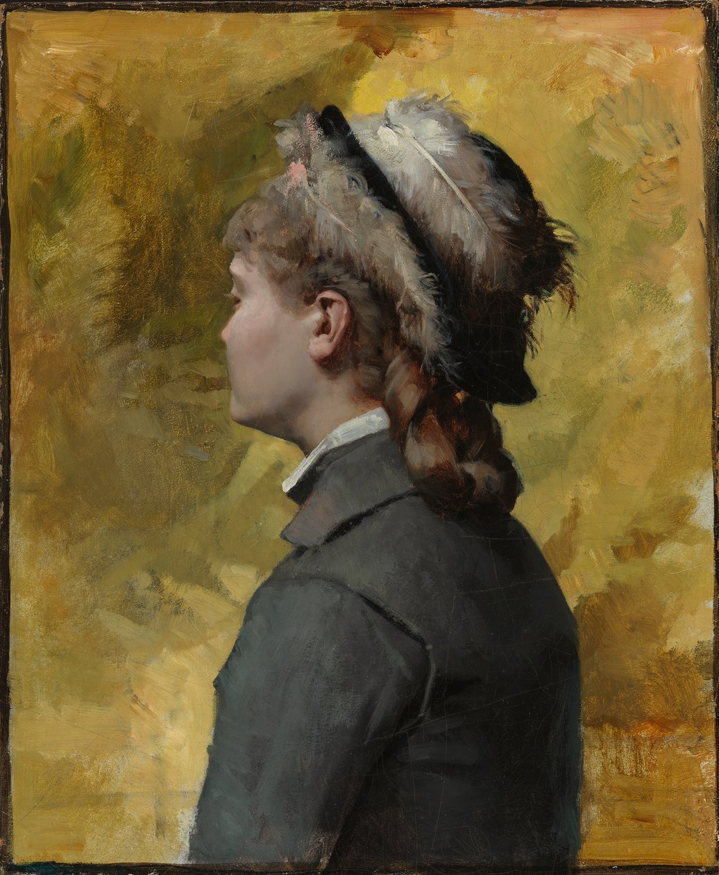 Nuori nainen harmaissa tekijältä Albert Edelfelt