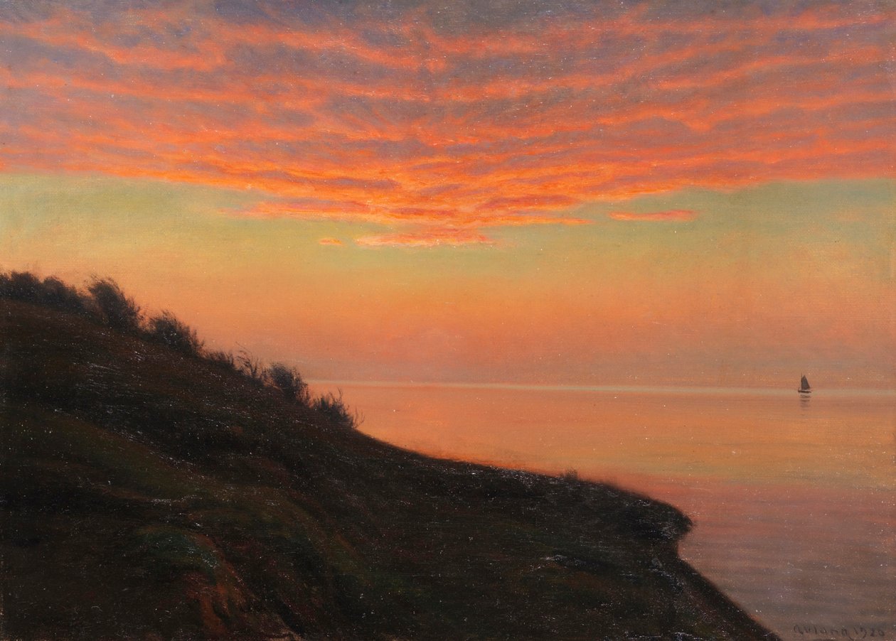 Iltatunnelmaa Tanskan rannikolla, 1920. tekijältä Albert Edvard Wang