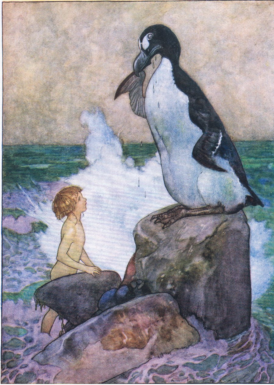 Humphrey Milford Oxford University Pressin The Water Babies -pubista, n. 1930, n. 1930, Garfowl-köyhä alkoi itkeä puhtaan öljyn kyyneleitä tekijältä Albert Edward Jackson