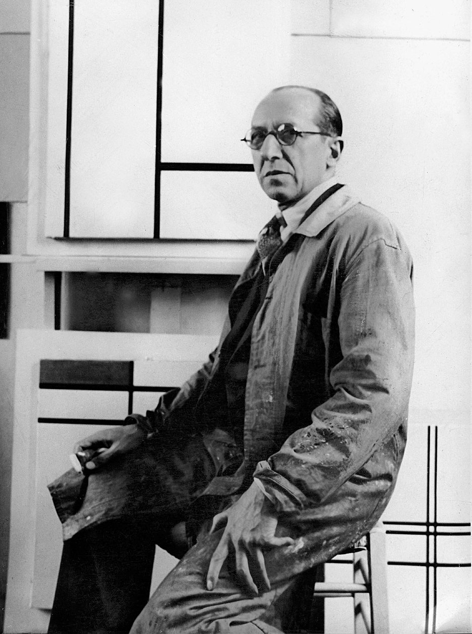 Piet Mondrian studiossaan osoitteessa 26 avenue du Depart tekijältä Albert Eugene Gallatin