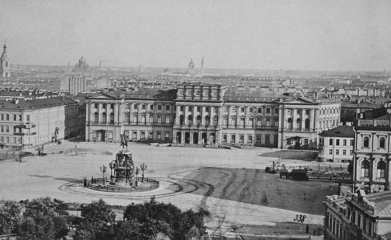 Mariinsky Palace Marie Palace Pietarin Iisakin aukiolla, 1870-luku tekijältä Albert Felisch