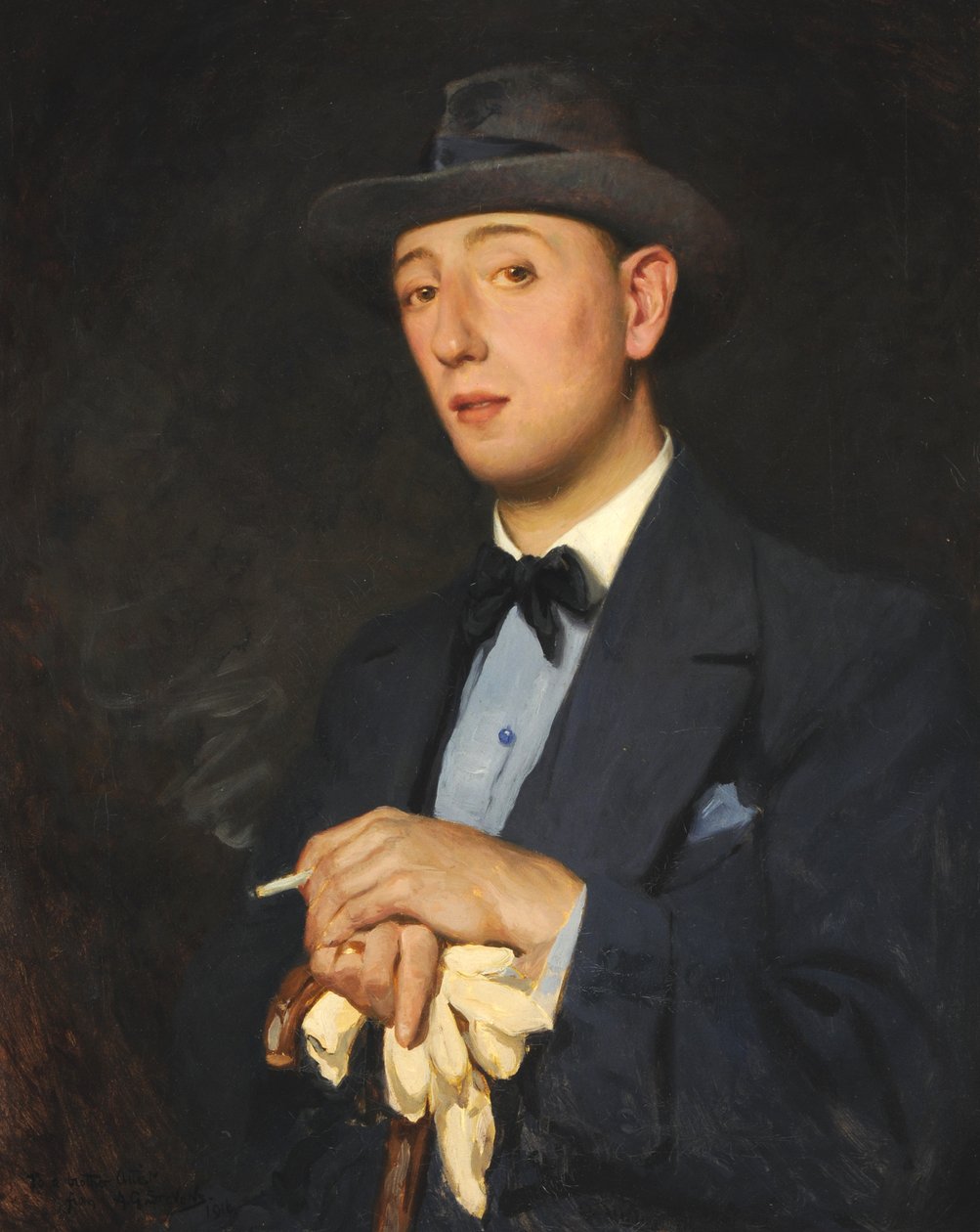 Muotokuva "Jimmy" Jamesista (Ernest William James) tekijältä Albert George Stevens