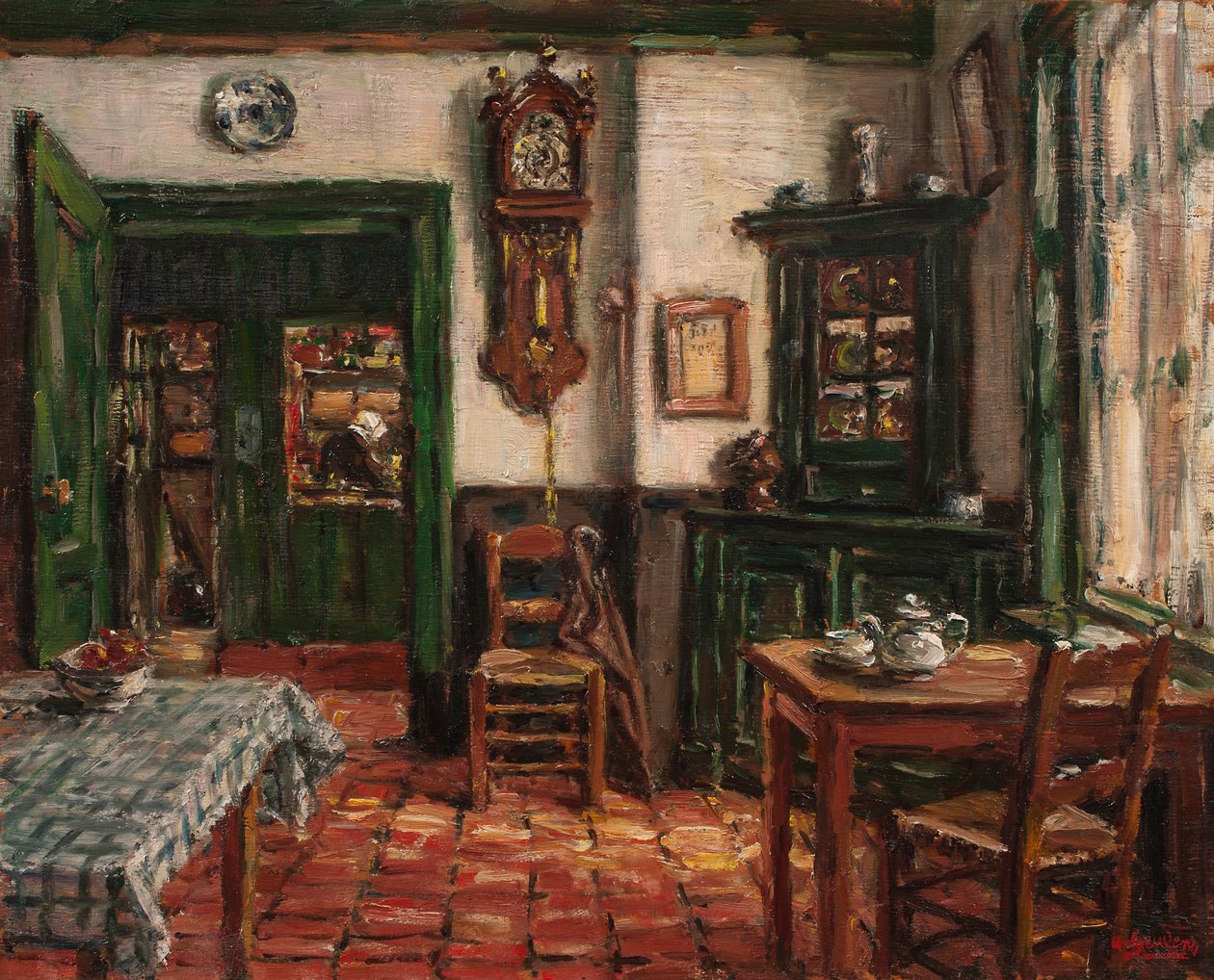 The Inn, Zelanda (oli sobre panell) tekijältä Albert Geudens