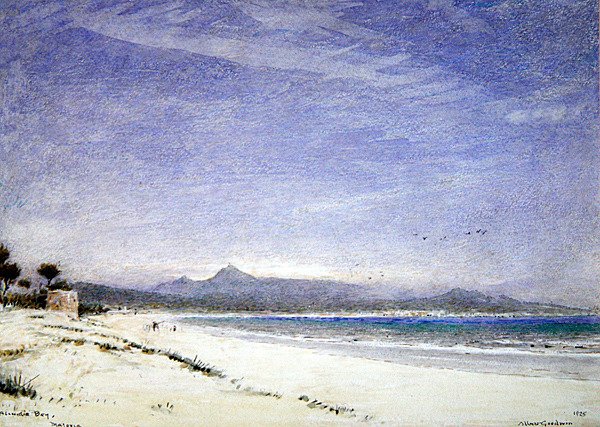 Alcudian lahti, Mallorca tekijältä Albert Goodwin