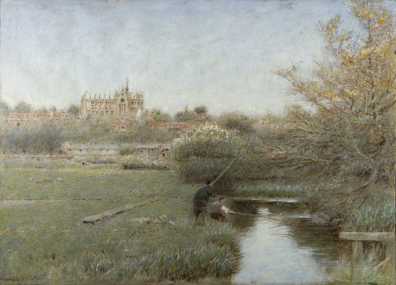 Arundel (akvarelli, vartaloväri, kynä ja muste paperille) tekijältä Albert Goodwin