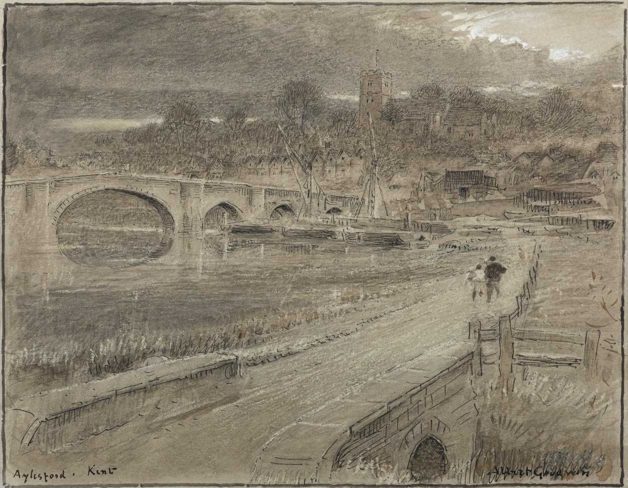 Aylesford, Kent (akvarelli) tekijältä Albert Goodwin