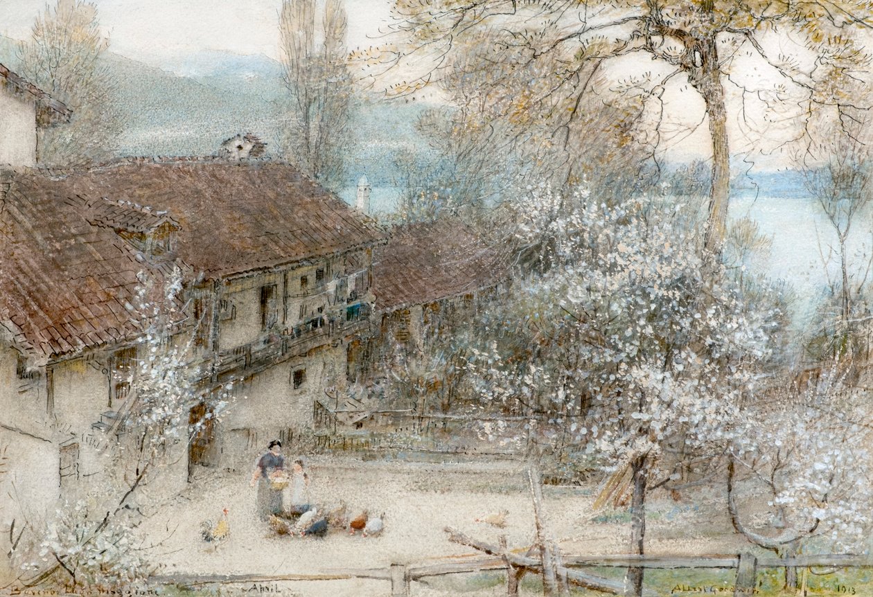 Baveno Maggiore-järvi tekijältä Albert Goodwin