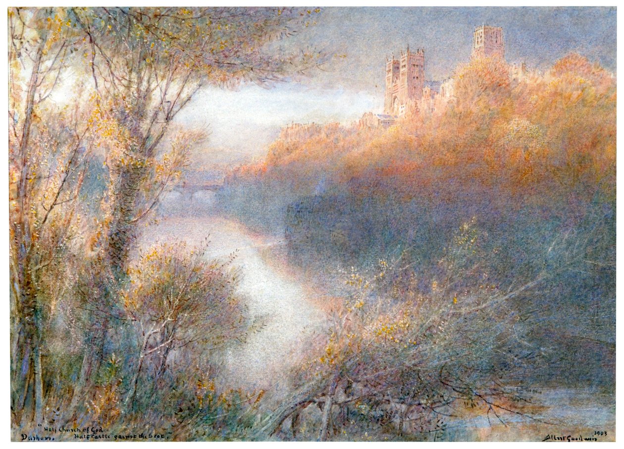 "Durhamin katedraali", 1903 tekijältä Albert Goodwin