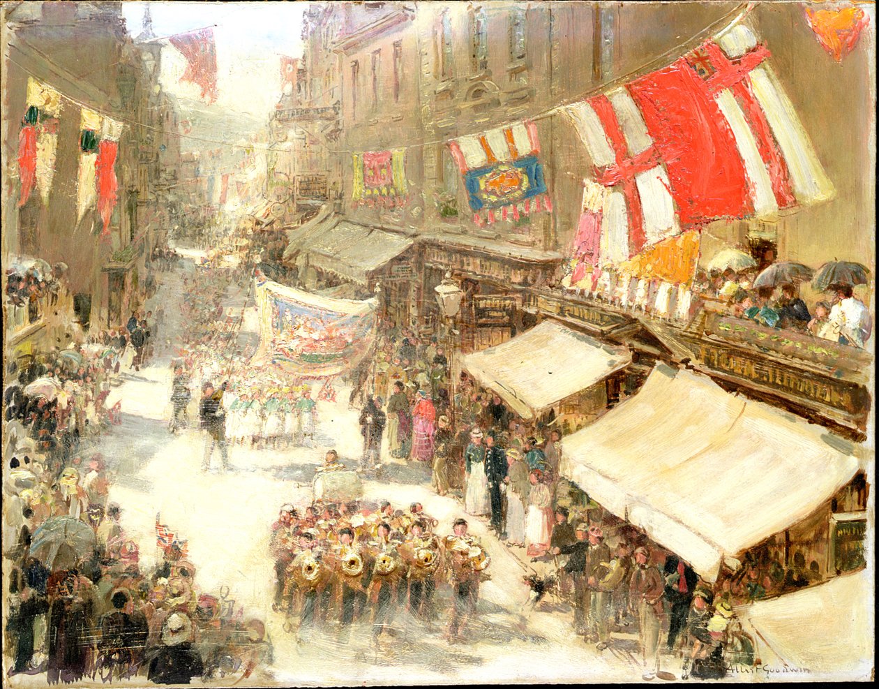 Huonekalut ja erilaiset esineet 1100- ja 1300-luvuilta tekijältä Albert Goodwin