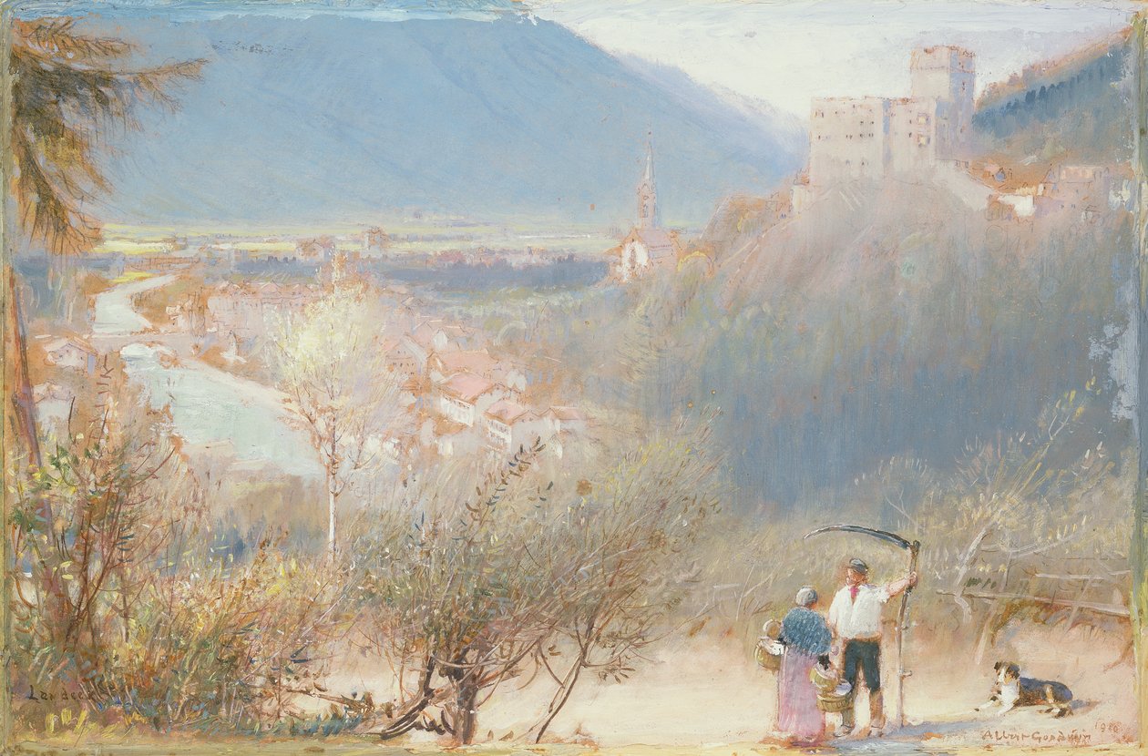 Huonekalut ja erilaiset esineet 1100- ja 1300-luvuilta tekijältä Albert Goodwin