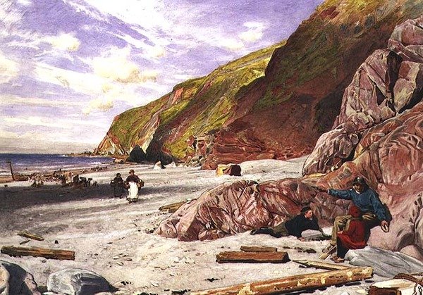 Lynmouth, Devon, haaksirikkoutuneen tarina tekijältä Albert Goodwin
