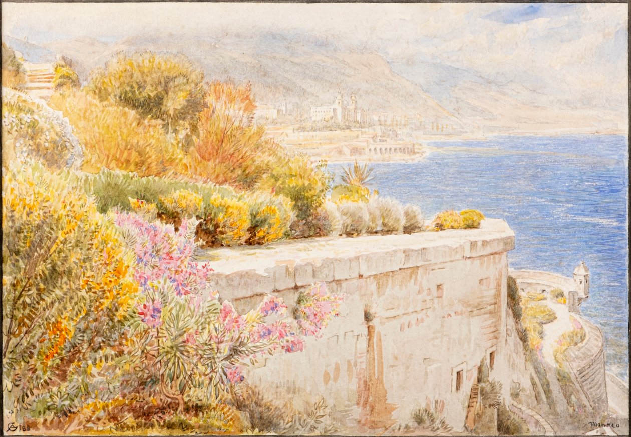 Monaco (akvarelli) tekijältä Albert Goodwin