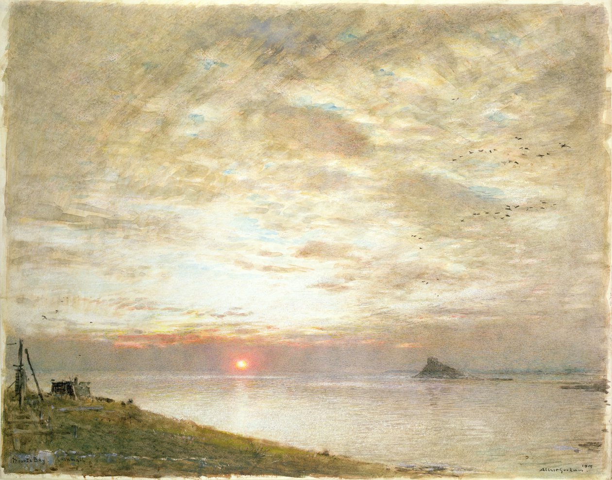Huonekalut ja erilaiset esineet 1100- ja 1300-luvuilta tekijältä Albert Goodwin