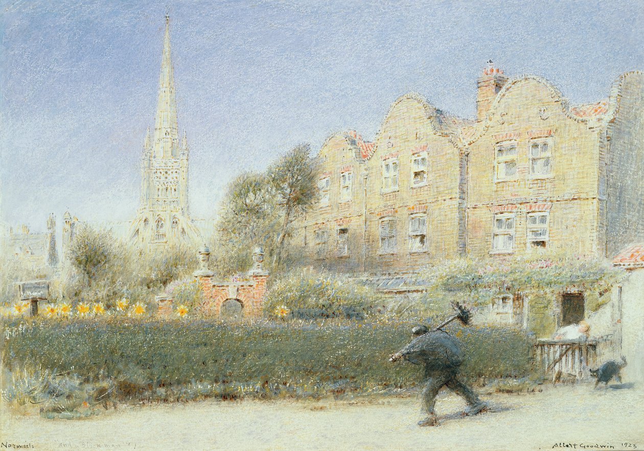 Huonekalut ja erilaiset esineet 1100- ja 1300-luvuilta tekijältä Albert Goodwin