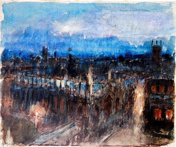 Oxford (vesiväri paperille) tekijältä Albert Goodwin