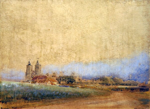 Reculver, Kent (kynä, muste ja akvarelli paperille) tekijältä Albert Goodwin