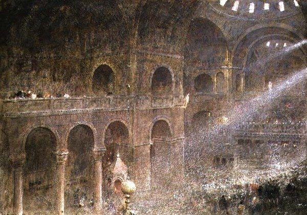 Pyhän Markuksen basilika, Venetsia galleriasta tekijältä Albert Goodwin
