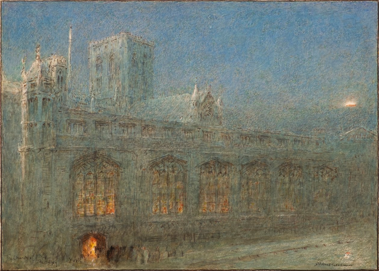 Belfryn kirkko, York (vesivärimaalaus) tekijältä Albert Goodwin