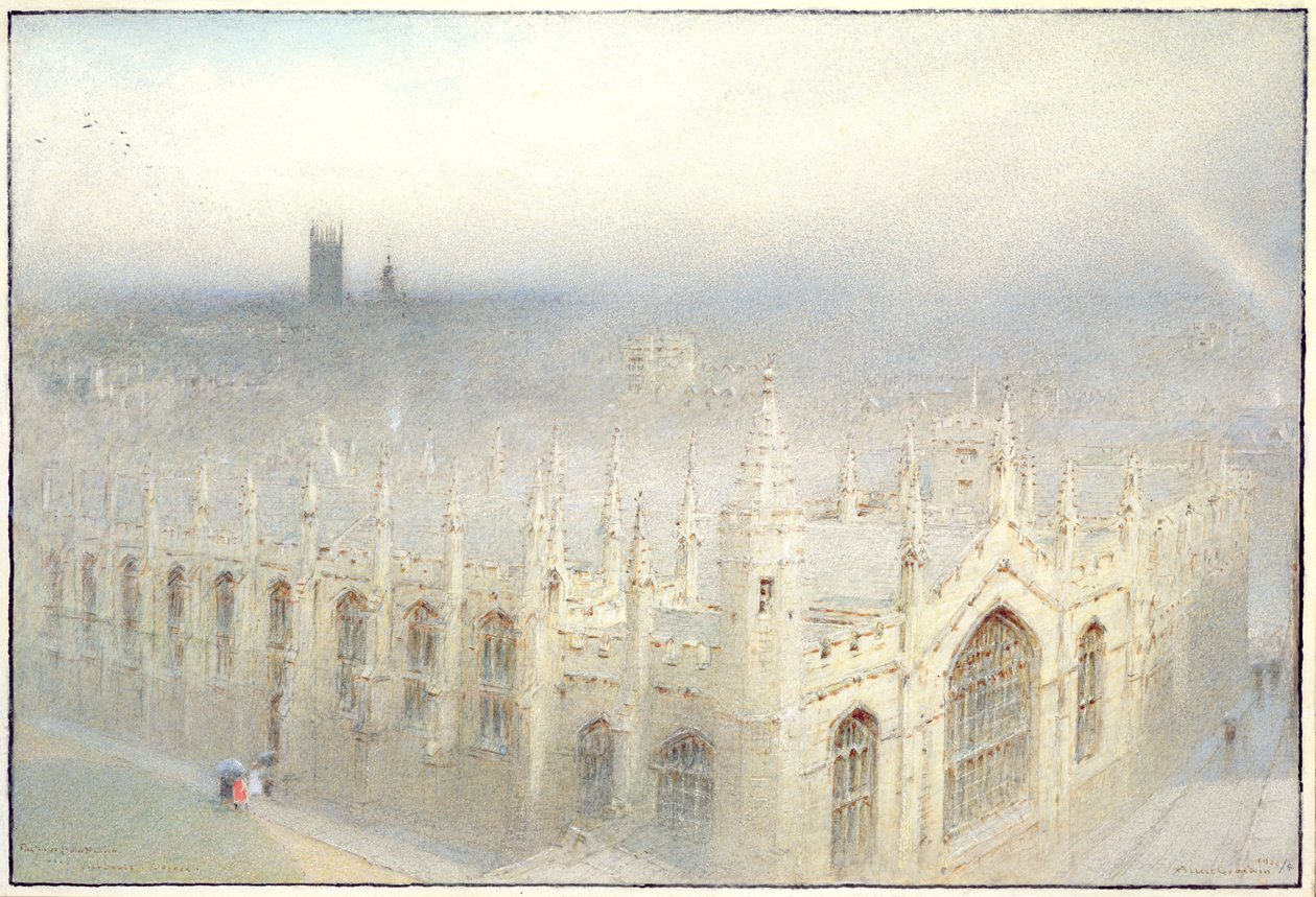 Taivaan sade, 1922 (wc, vartaloväri paperilla) tekijältä Albert Goodwin