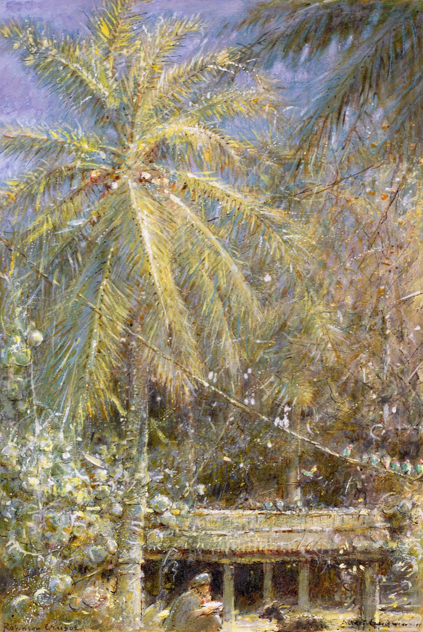 Haaksirikkoutuneen tarina Robinson Crusoelta tekijältä Albert Goodwin