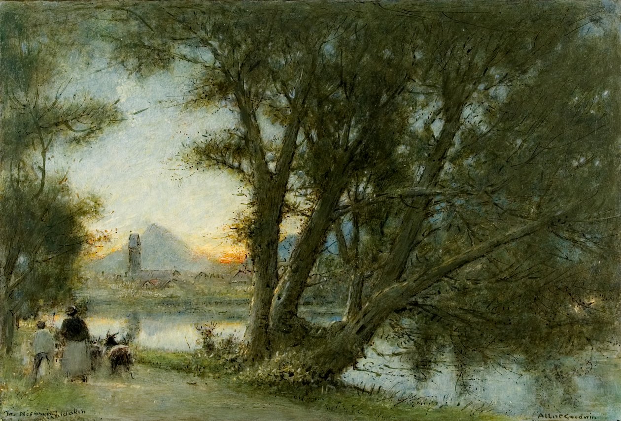 The Village of…, n. 1860 - n. 1932 (öljy, kynä ja muste aluksella) tekijältä Albert Goodwin
