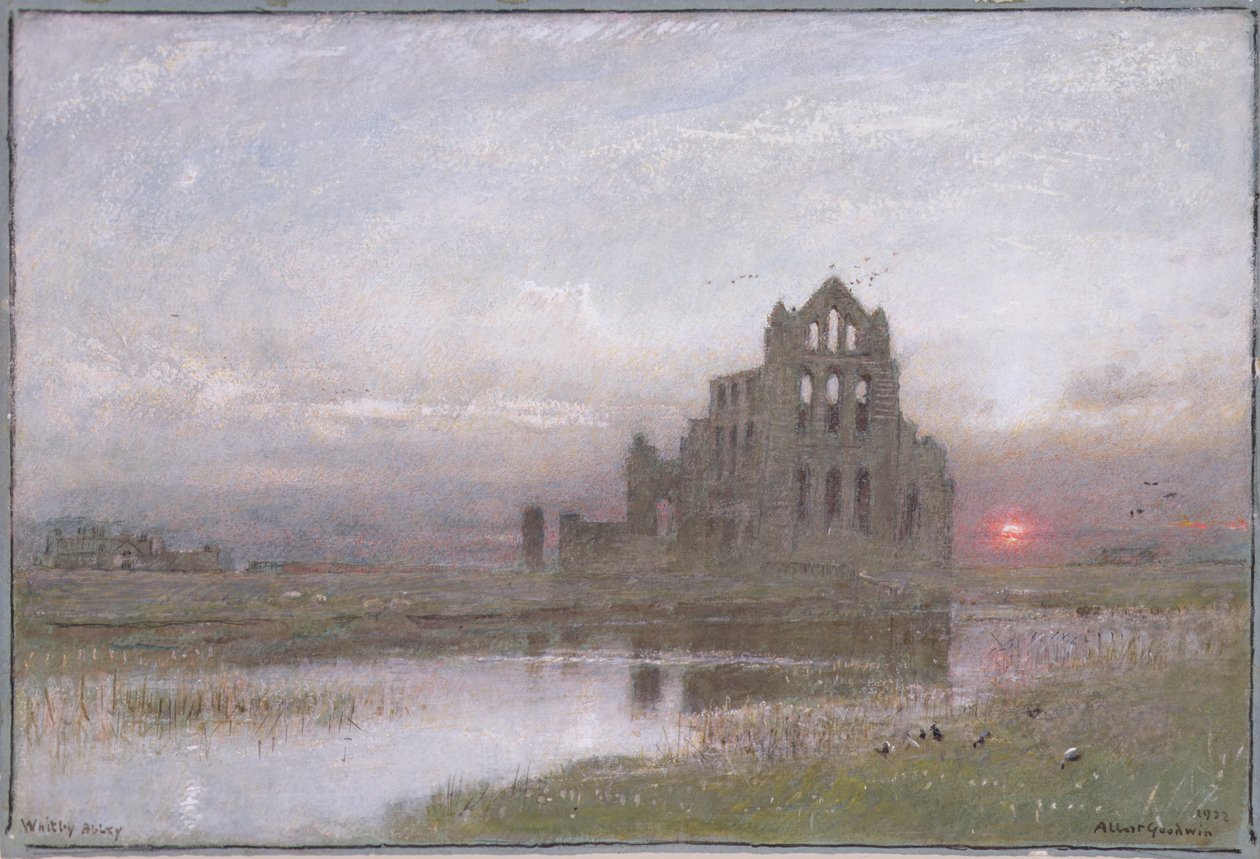 Whitby Abbey tekijältä Albert Goodwin