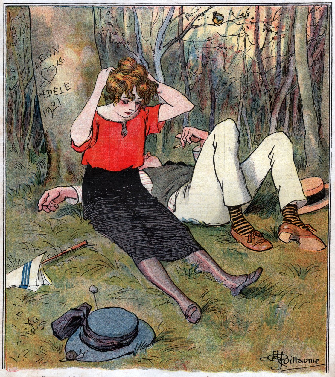 Pari rakkauden jälkeen metsässä tekijältä Albert Guillaume
