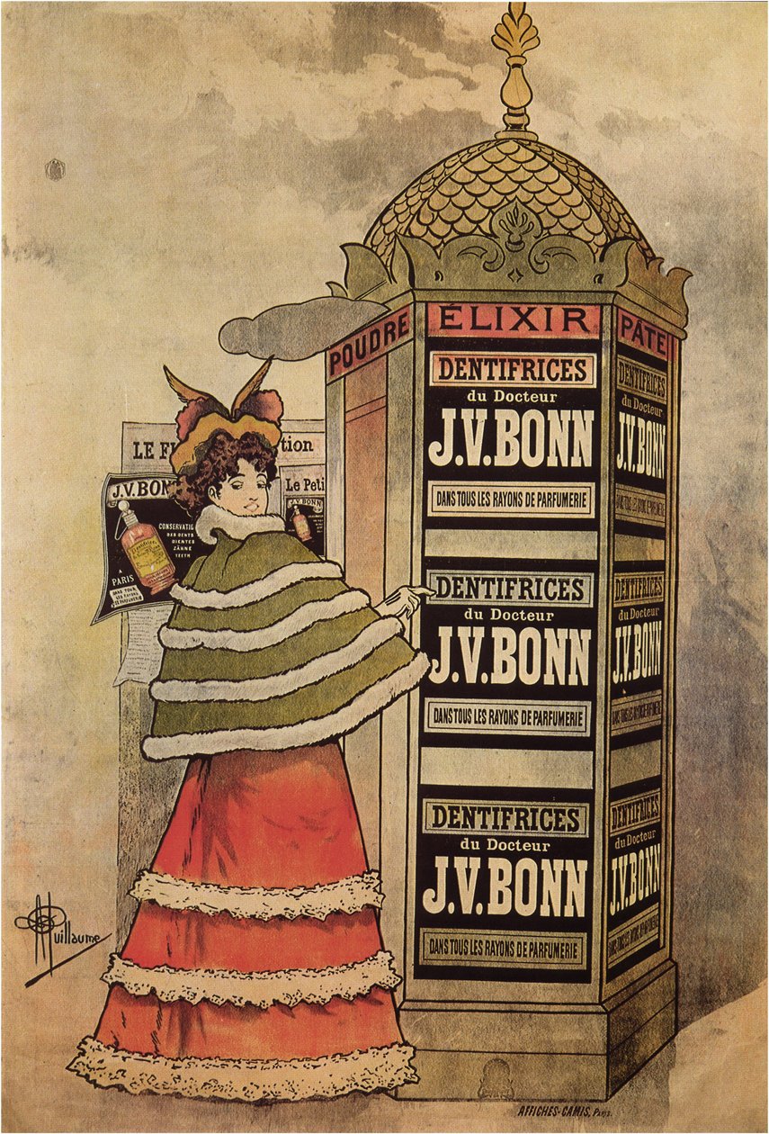 Tohtori J. V. Bonnin eliksiiri-hammastahnat, 1893 tekijältä Albert Guillaume
