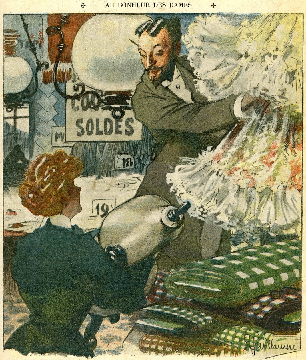 Kuvitus Le Rire -lehteen 15. joulukuuta 1906 (painettu). tekijältä Albert Guillaume