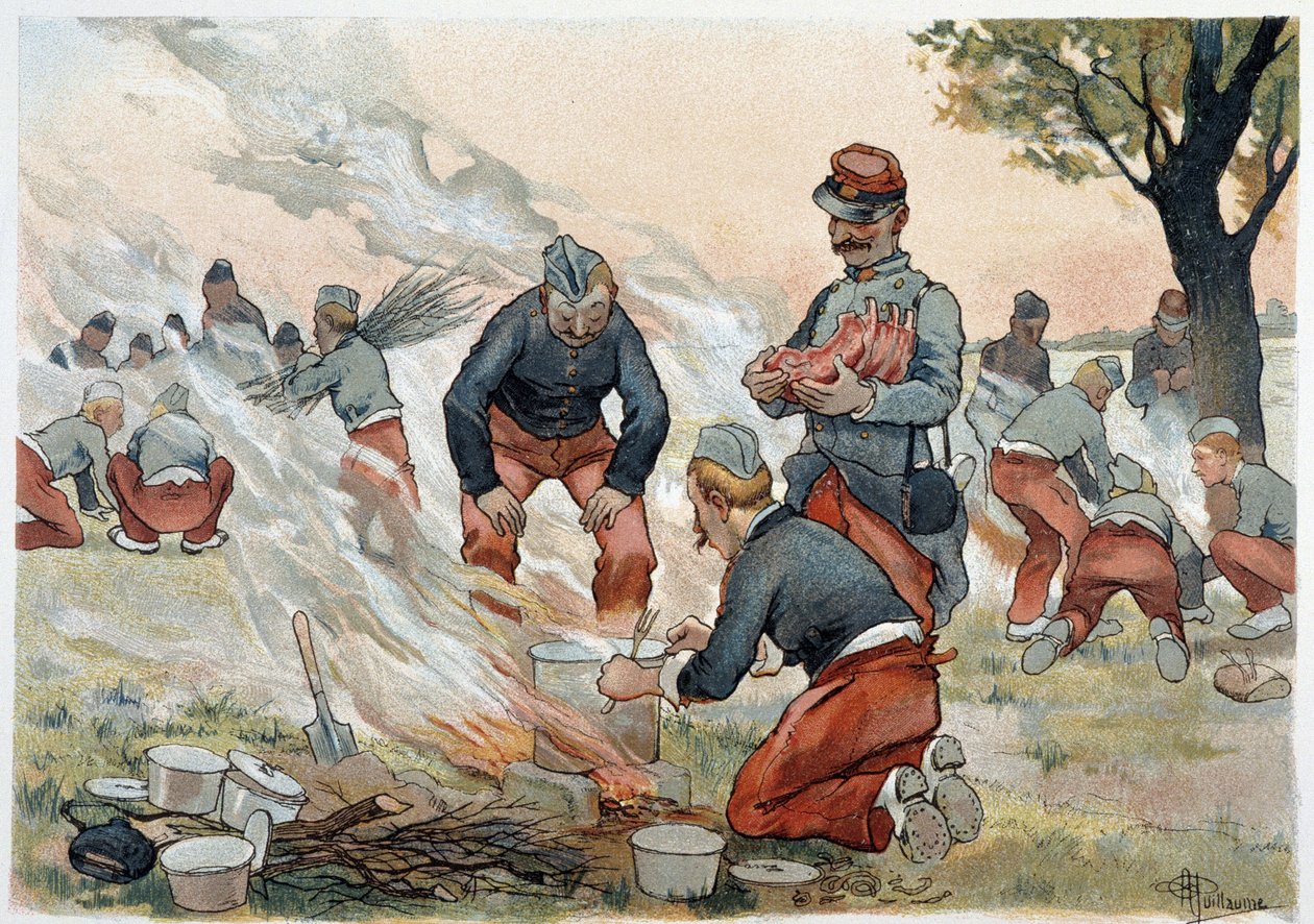 La Meals - Albert Guillaumen (1873-1942) "" Military albumissa" n. 1900 tekijältä Albert Guillaume