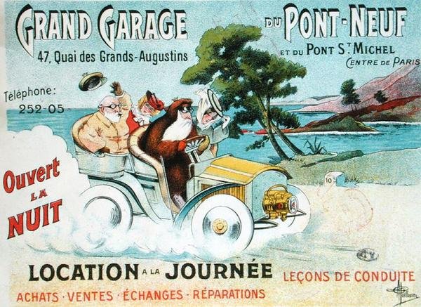 Le Grand Garage du Pont-Neuf -juliste tekijältä Albert Guillaume