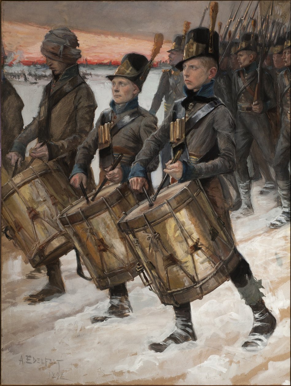 March of the Pori Regiment Porilaisten Marssi, 1892 tekijältä Albert Gustaf Aristides Edelfelt