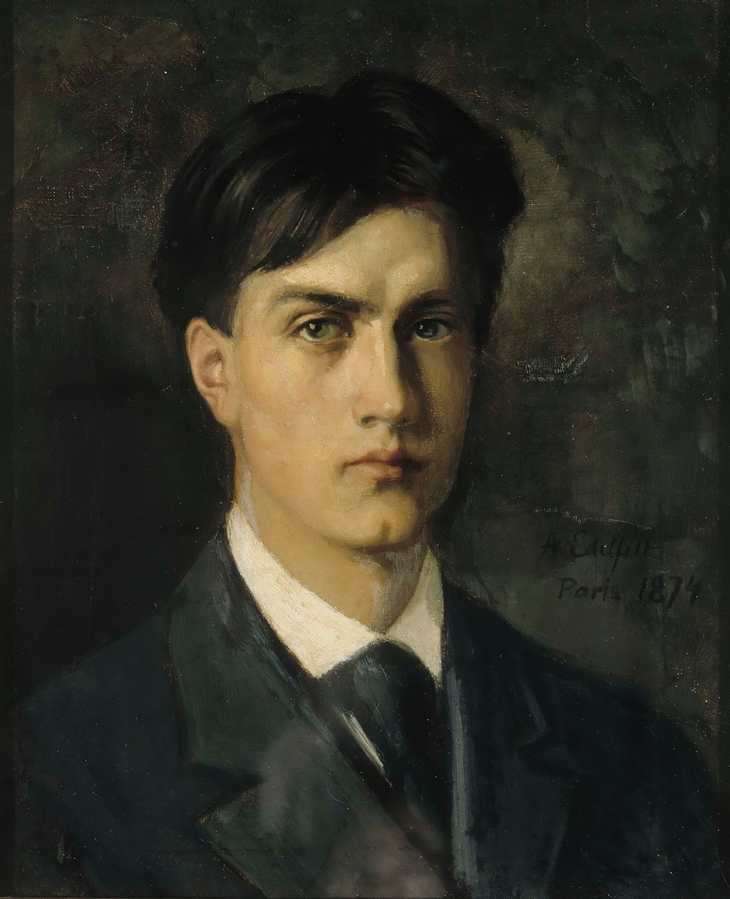 Omakuva, 1874. tekijältä Albert Gustaf Aristides Edelfelt