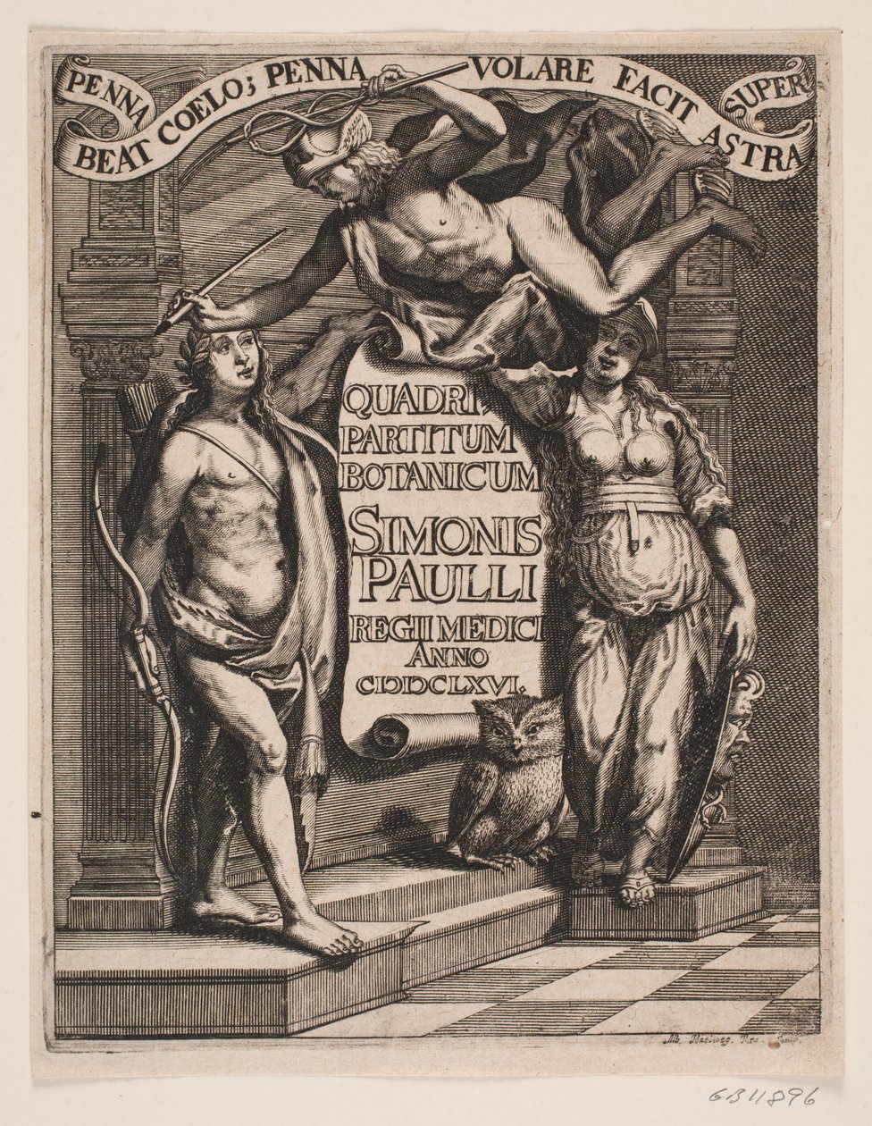 Titelblad til Simon Paulli, "Quadripartitum Botanicum", 1667 tekijältä Albert Haelwegh