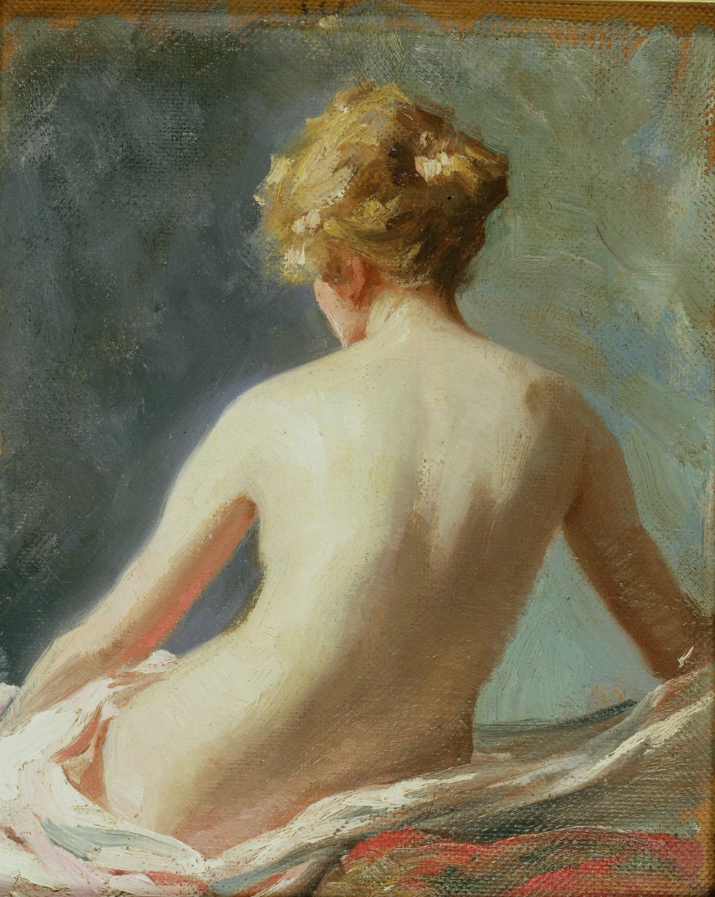 Nainen Nude (öljy aluksella) tekijältä Albert Henry Collings