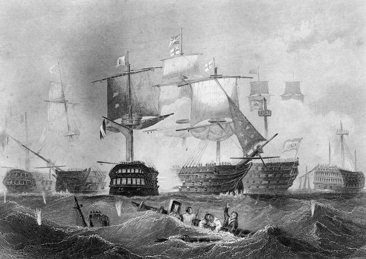 Trafalgarin taistelu, 21. lokakuuta 1805 c1857. tekijältä Albert Henry Payne