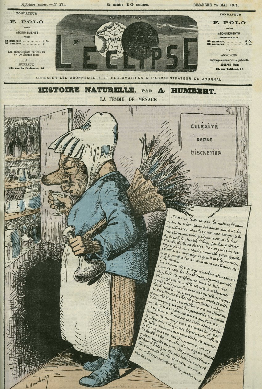 Sarjakuva "Kotirouva, Natural History"". Kansi A. Humbertin "" L