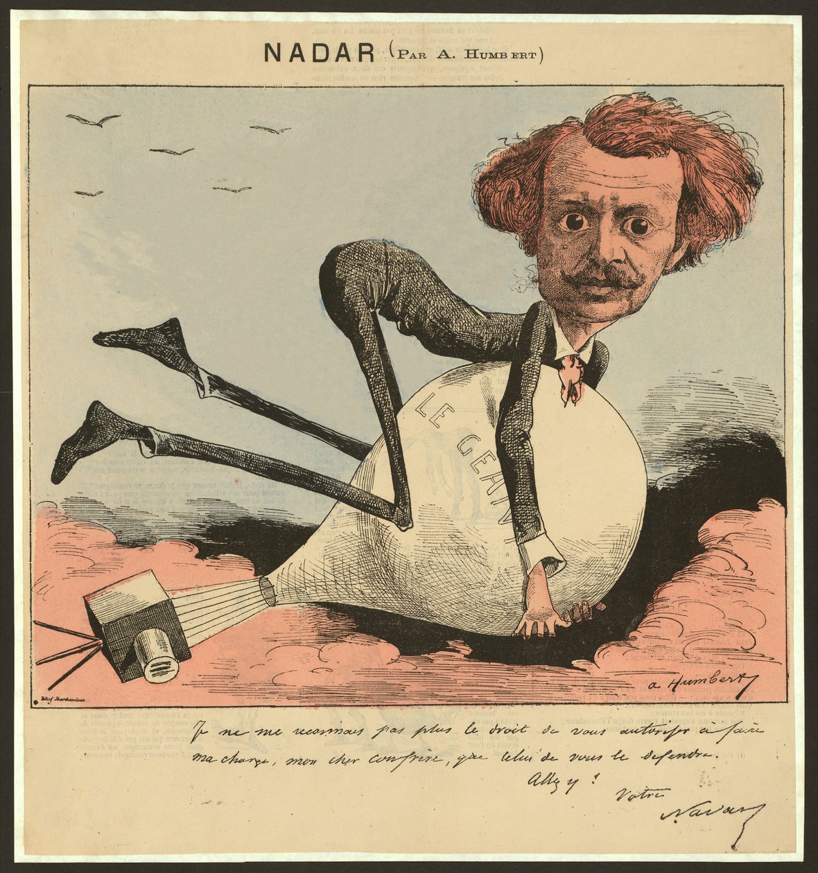 Nadar, pubi. 1863 (värillinen lito) tekijältä Albert Humbert