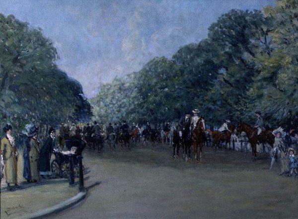 Rotten Row, Hyde Park (öljy kankaalle) tekijältä Albert Jnr. Ludovici