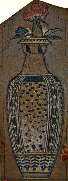 Maljakkotutkimus (musta, valkoinen ja värillinen liitu akvarelleilla) tekijältä Albert Joseph Moore