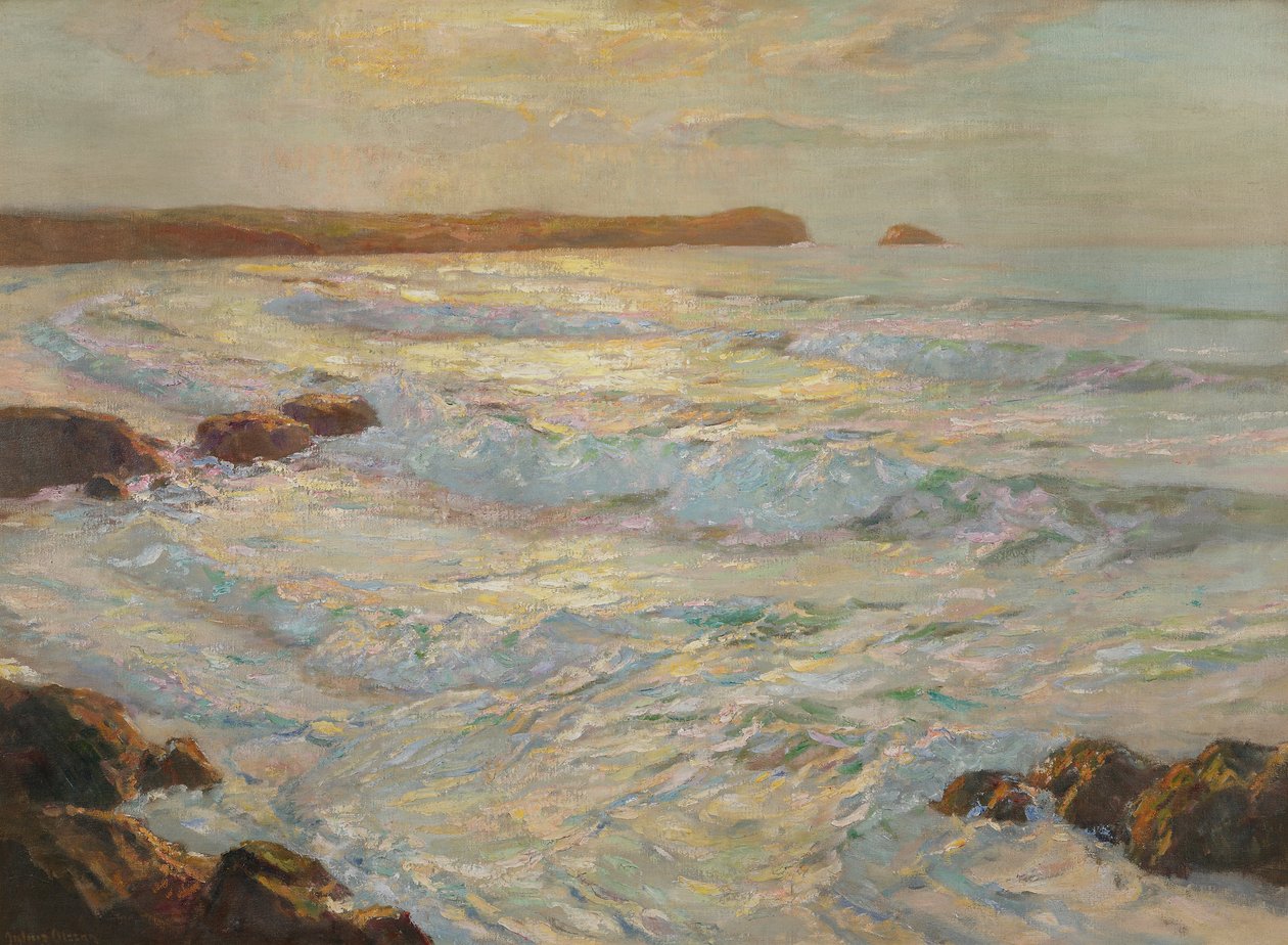 Kesämeri, Newquay, Cornwall, n.1920 tekijältä Albert Julius Olsson