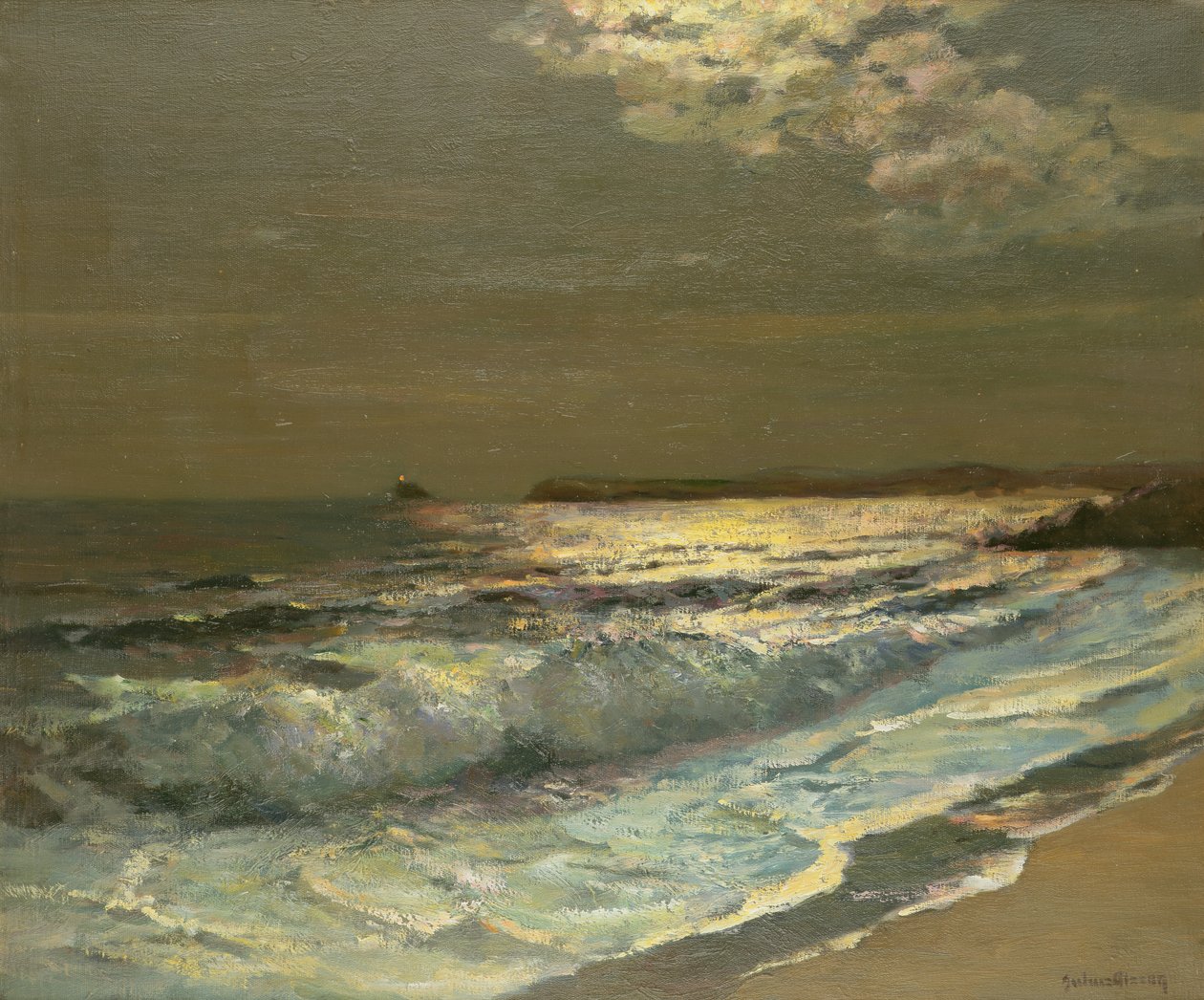 Kuunvalaistu Breaking Wave tekijältä Albert Julius Olsson