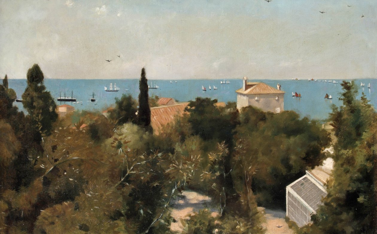 Näkymä rannikolle, Trieste, n. 1889 tekijältä Albert Letchford